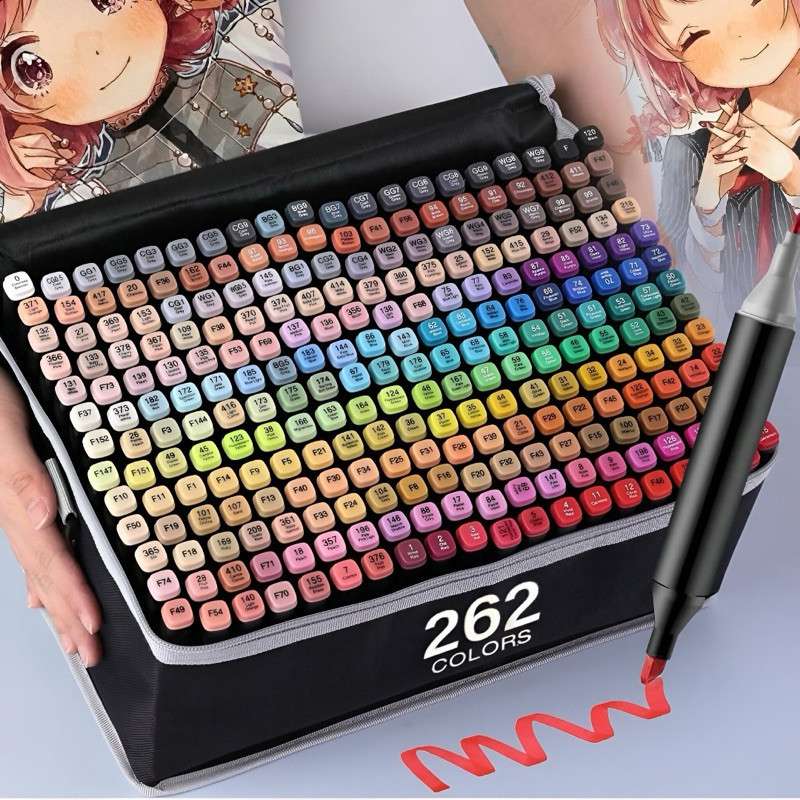 Canetinha Touch kit de 100-262 cores marcador com ponta dupla