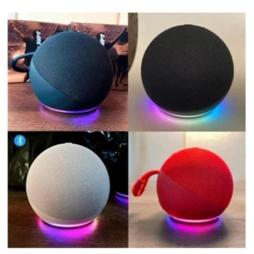 Caixa de Som Bluetooth 5W com LED Colorido Portátil Compatível com Alexa Rádio FM e USB - DIVINO