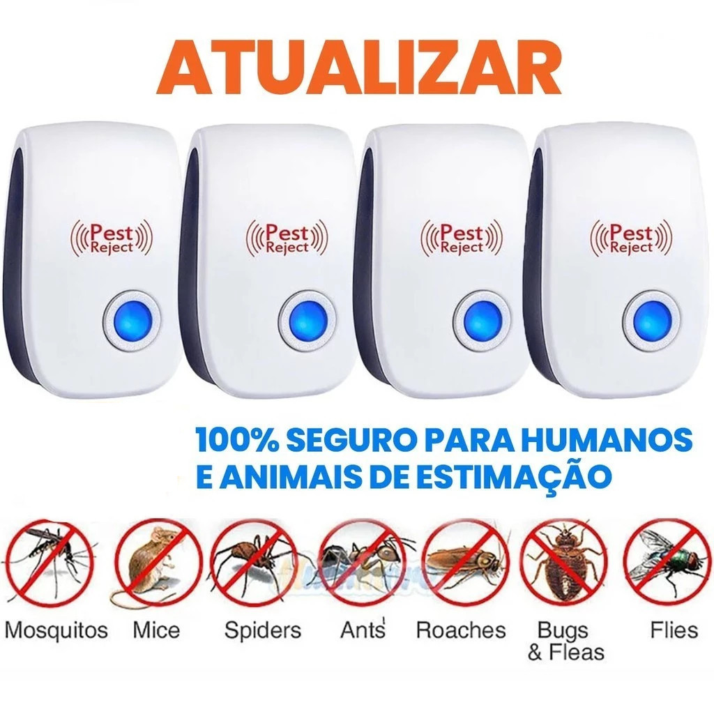 4/3/2/1uns Repelente Ultrassônico Eletrônico Afasta Ratos E Insetos