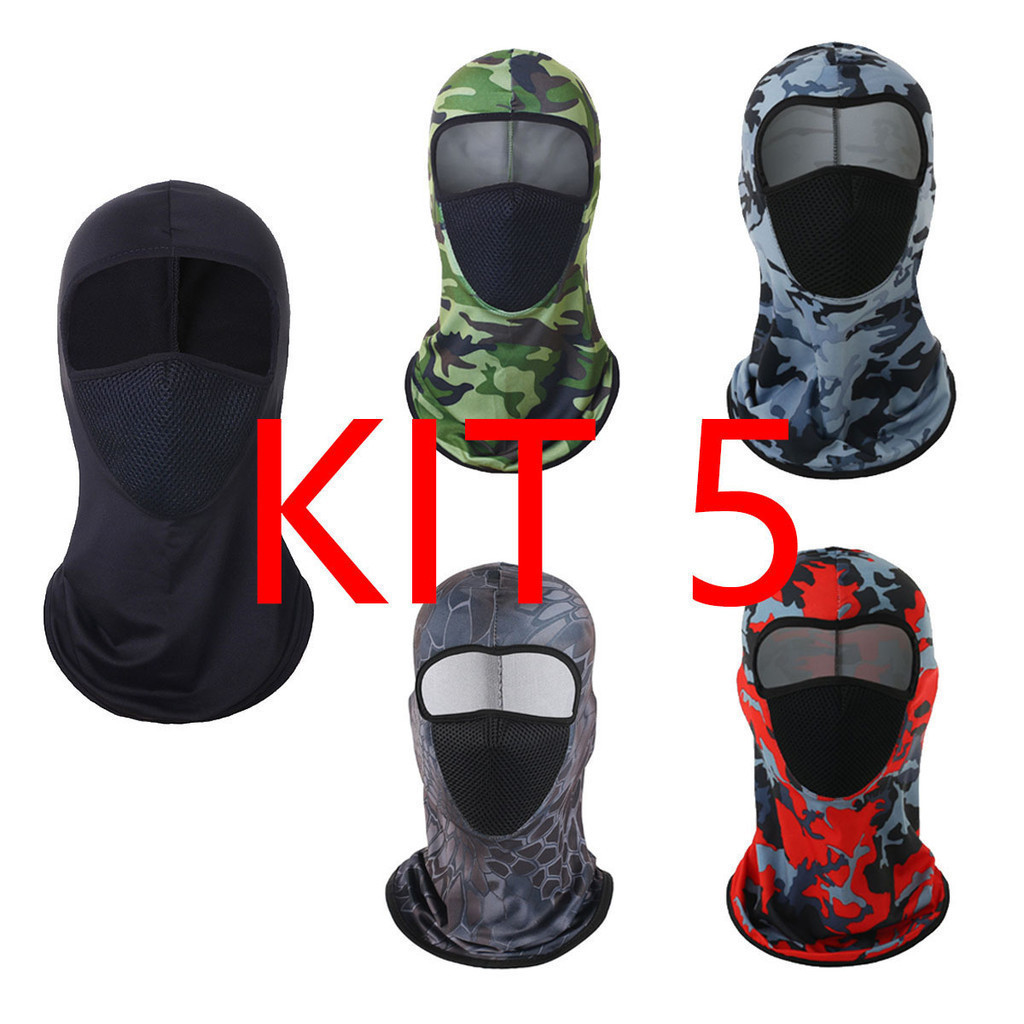 Balaclava Máscara Facial UV Respirável para Moto Pesca e Esportes