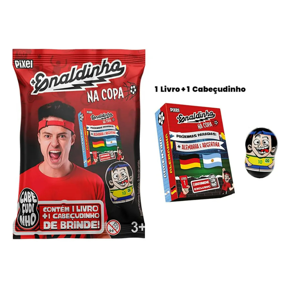 Enaldinho Na Copa Flow Pack Oficial Cabeçudinhos Sortidos