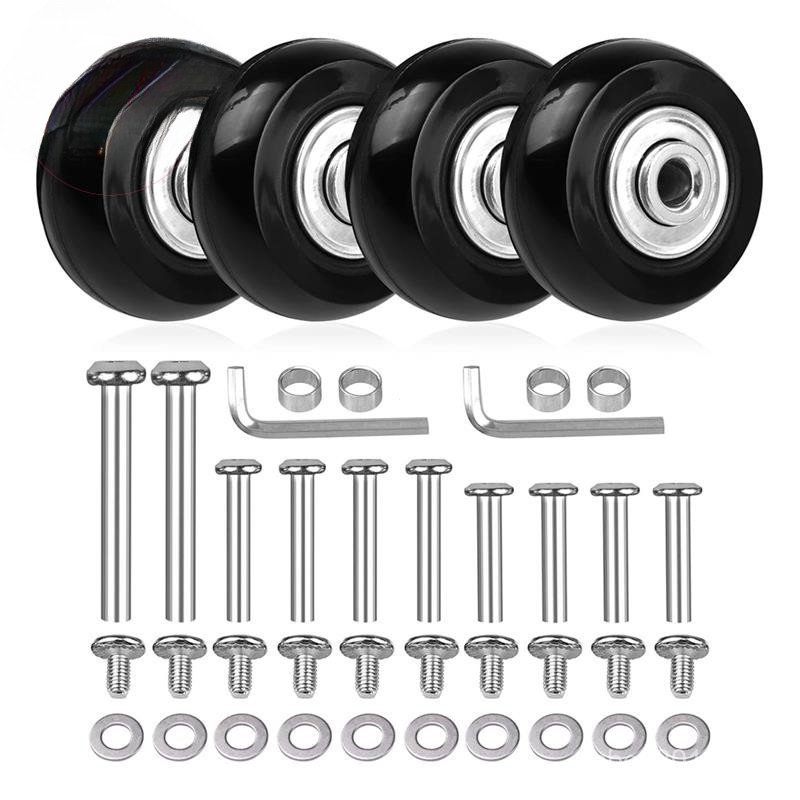 Rodas De Substituição Para Mala De Bagagem , 4 Unidades , Giratórias , Rolamentos , Kits De Reparo ,