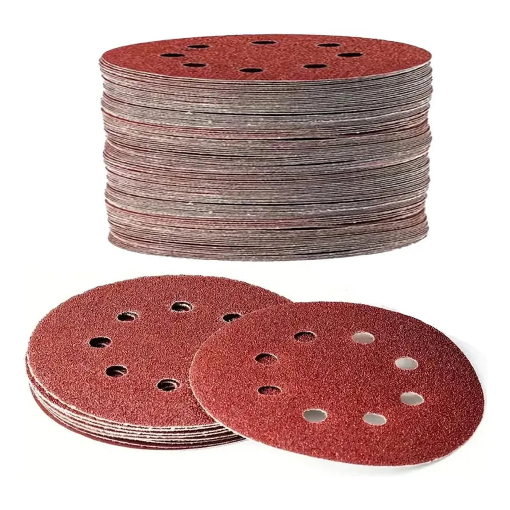 Kit 20 Discos De Lixa 6 Pol 150mm Com Furo Com Velcro