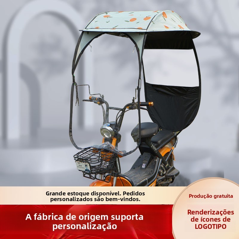 Guarda-Sol para Veículo Elétrico, Proteção Solar para Bicicleta Elétrica, Capa de Chuva, Para-brisa, Toldo Espes