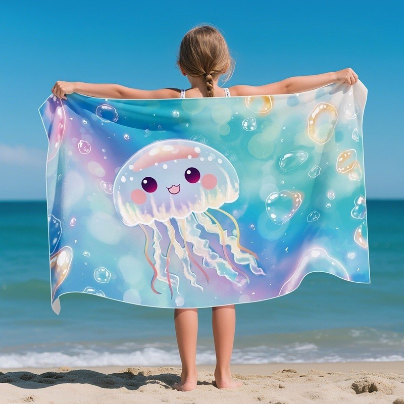 Toalha de Praia Infantil 70x140cm Leve e Macia, Super Absorvente, Secagem Rápida Praia e Piscina