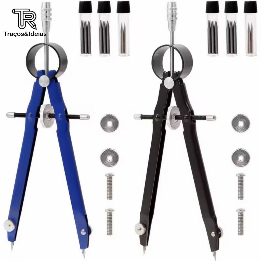 Compasso Profissional RUNSHANG de Mola Divisor de Arco Alta Precisão Ferramenta de Desenho Geométrico Metal