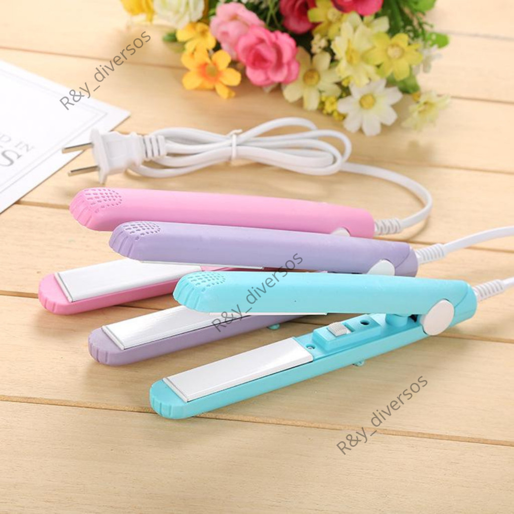 Mini Chapinha Prancha De Cabelo Portátil Com Case Transporte Bivolt Estojo Entrega rápida