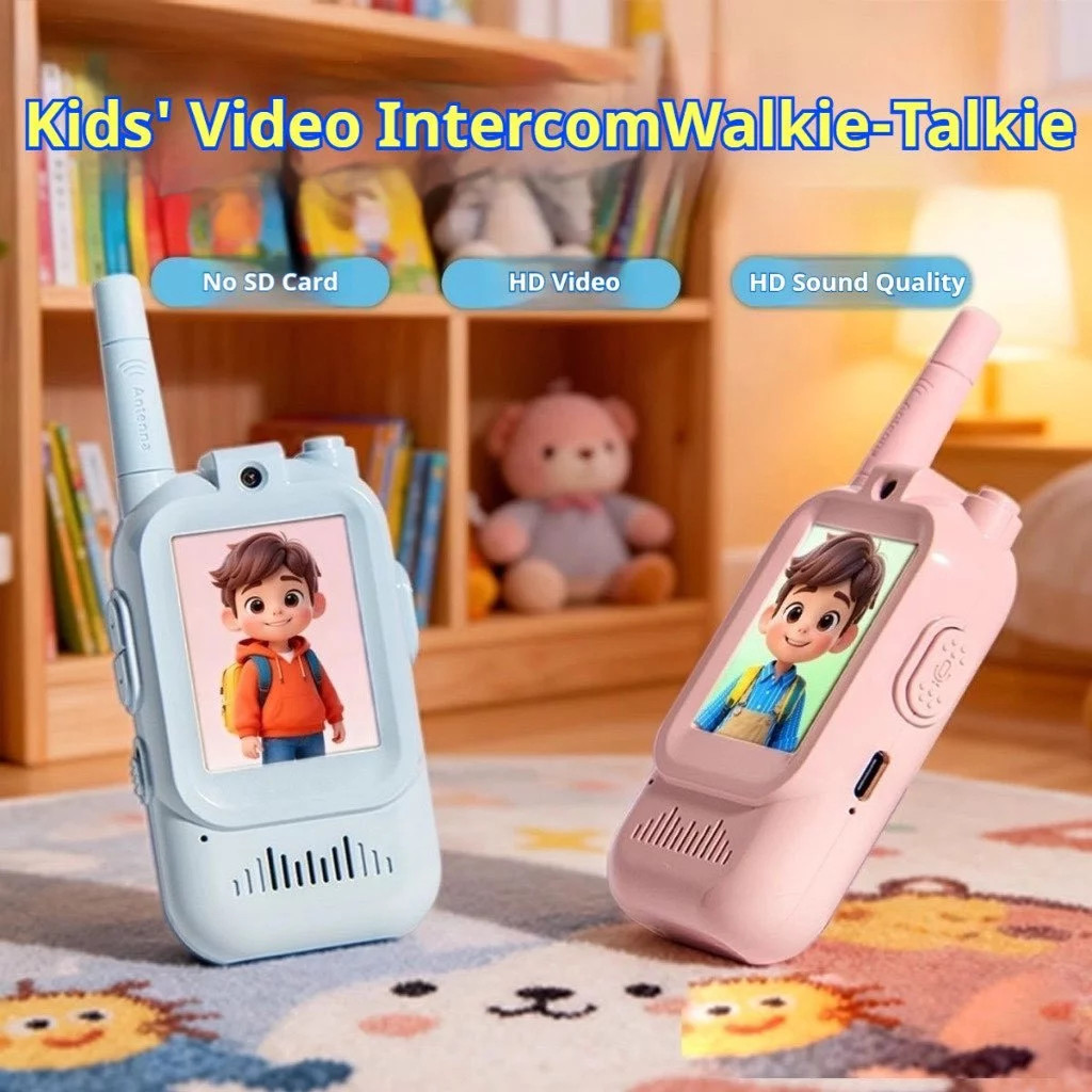 Intercomunicador De Vídeo Infantil walkie-talkie Para Meninos E Meninas Brinquedos Telefone Interfone Carregamento Sem F