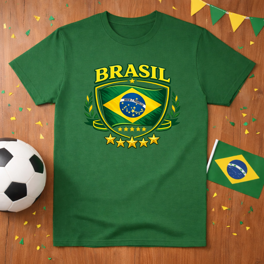 Camiseta Brasil Unissex Algodão Copa do Mundo Torcer pela Seleção