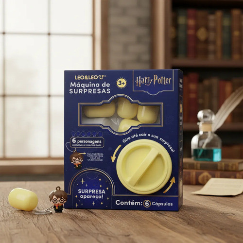 Máquina De Surpresas Harry Potter C/ 6 Personagens  Leo Leo