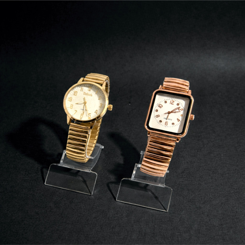 Relógio Feminino Prova D´agua de Quartzo Pulseira Elástica Analógico Pulseira em Aço Bracelete de Mola Relógio de Metal