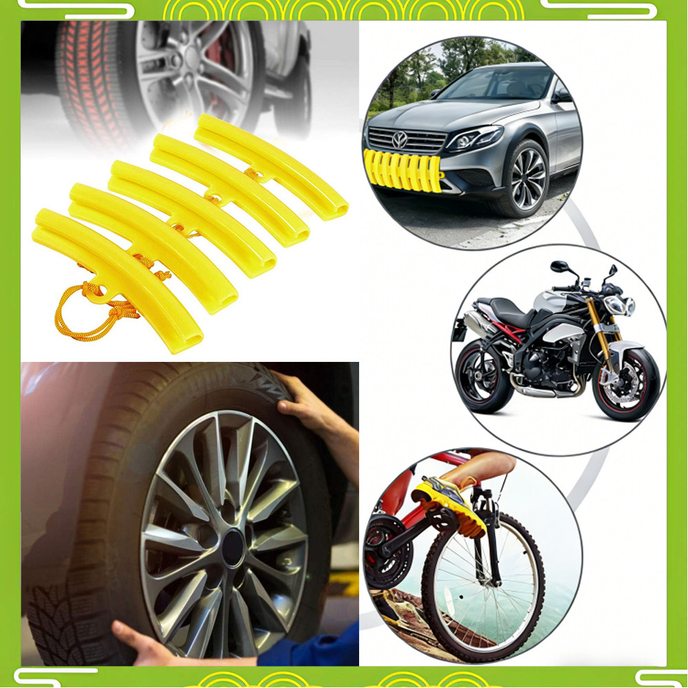Capa protetora de anel de aço de pneu amarelo 5 unidades pacote embalagem de saco OPP de 15 cm