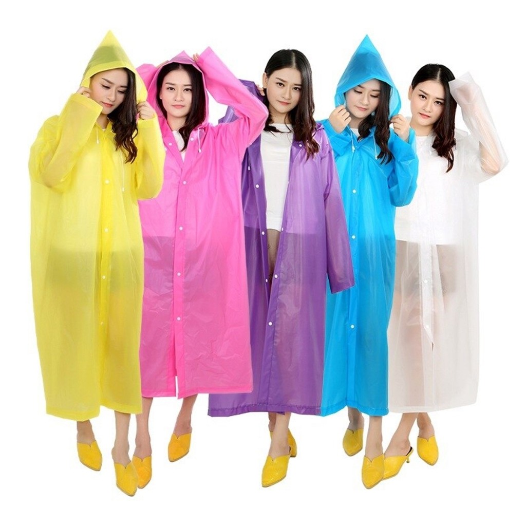 Capa Chuva Cores  Adulto Confortável Adolescente Capuz Impermeável Unissex-BM-F1558