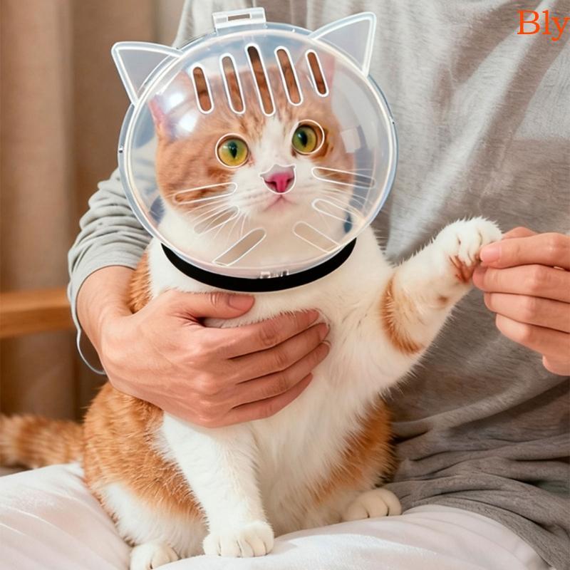 Bly Gatos Espaço Capacetes Capa Cabeça Anti-Morder Transparentes Bolha Focinho Para Grooming E Viagens
