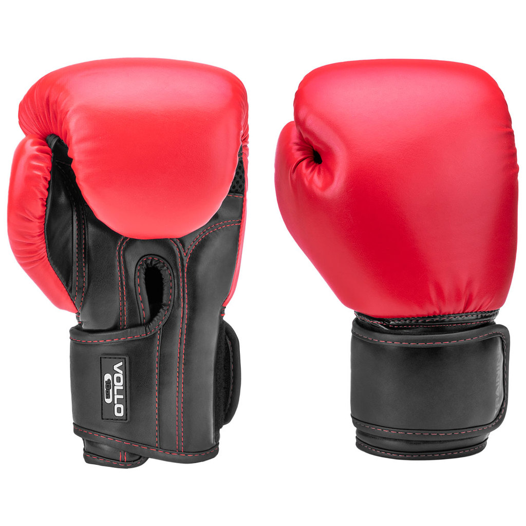 Luva de Boxe Training Vollo 10 Oz Vermelha e Preta