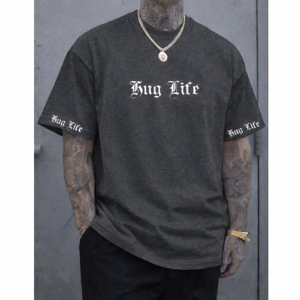 Camiseta T-Shirt 100% Algodão Estampada Thug Life Estilo Casual