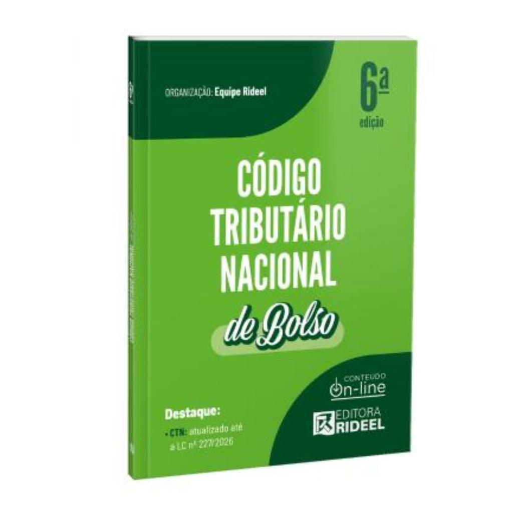 Código Tributário Nacional - CTN de bolso - 2026 Rideel