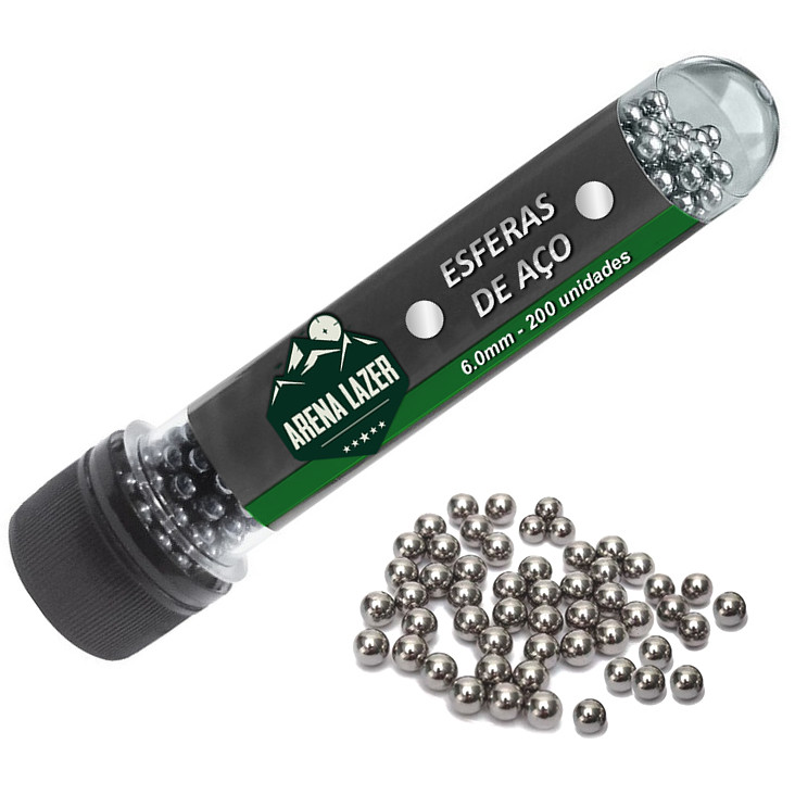 Tubete com 200 unidades de Esferas de Aço 6mm