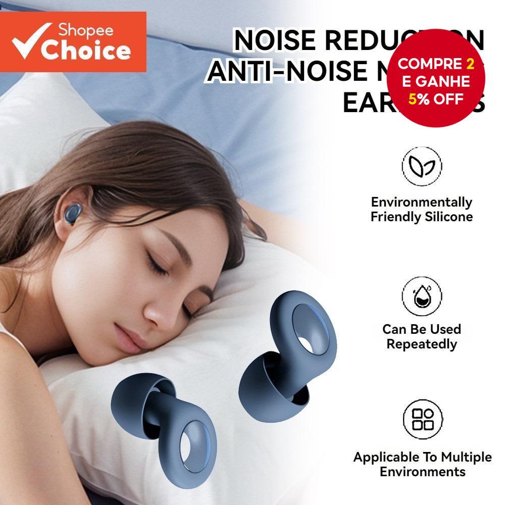 Tampões De Ouvido Com Cancelamento De Ruído , Silicone Super Macio , Redução De 27 dB , Reutilizáveis Para Dormir , Trab