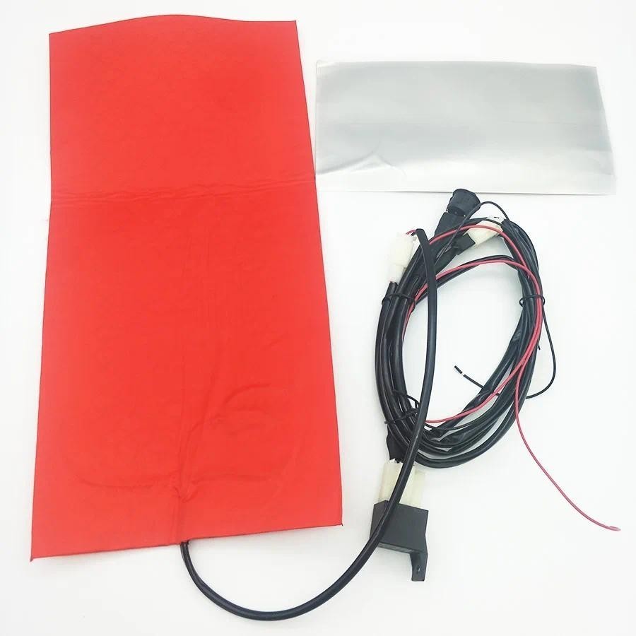 12V 25W À Prova D'água Para Motocicleta UTV Almofada De Aquecimento De Assento De Fibra De Carbono + Kit De Interruptor 