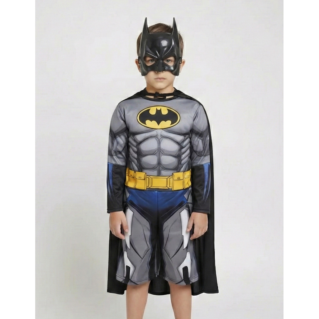 Fantasia Infantil Batman C/ Máscara Super-Herói Premium