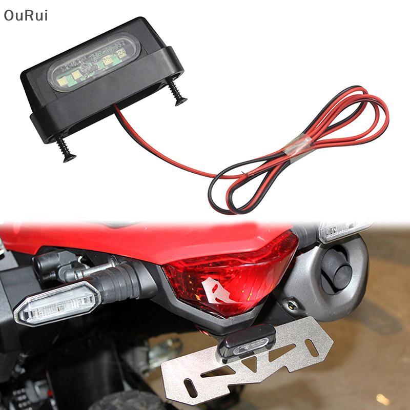 [B & C] 12V Universal Motocicleta 4LED Luz De Matrícula 0.2W Traseira Da Placa Com Emark { th }