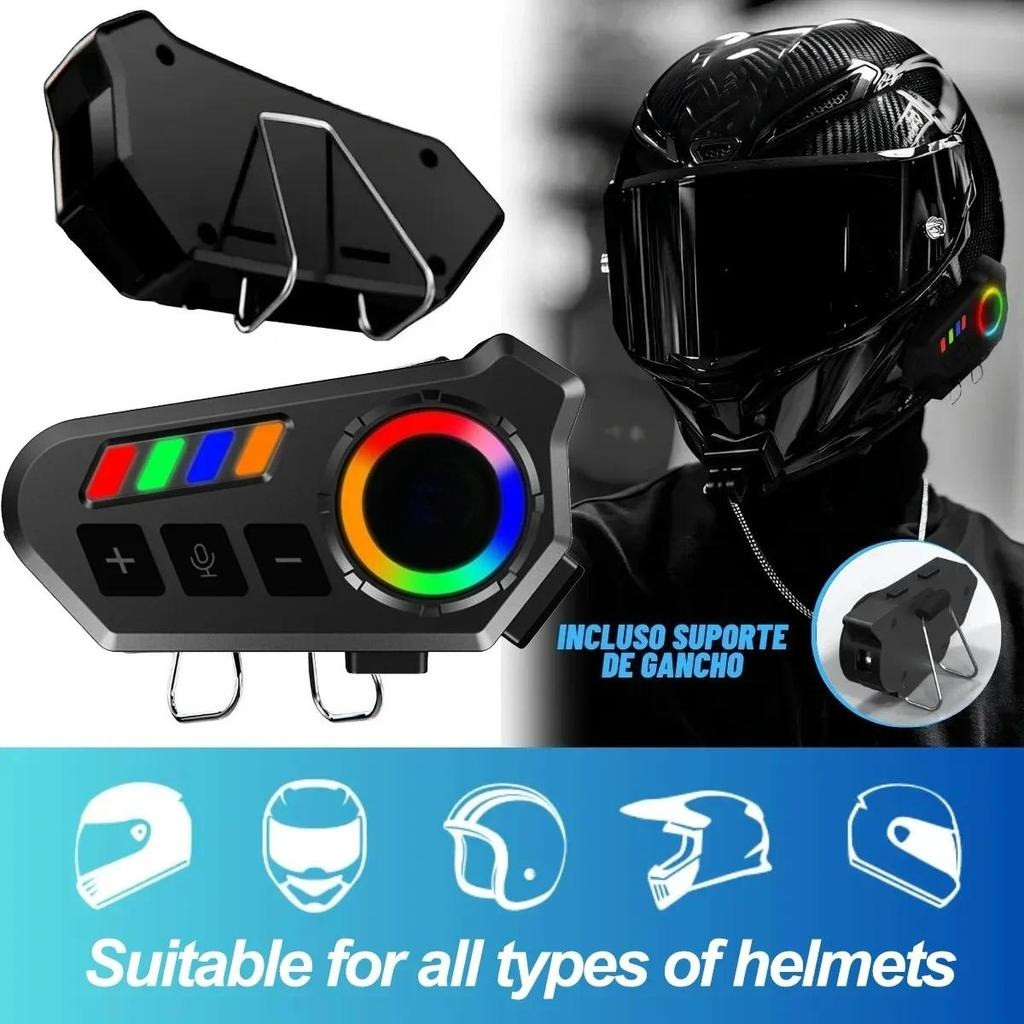 K06A Capacete Bluetooth 6.0 Fone De Ouvido Com Função De Tocha Embutida 800mAh 40 Horas De Reprodução CVC Redução De Ruí