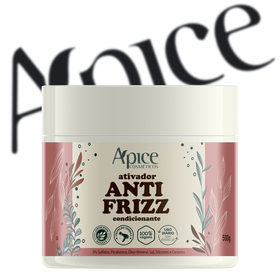 Apice Ativador Anti Frizz 500 Gr - Cabelos cacheados ondulados e crespos