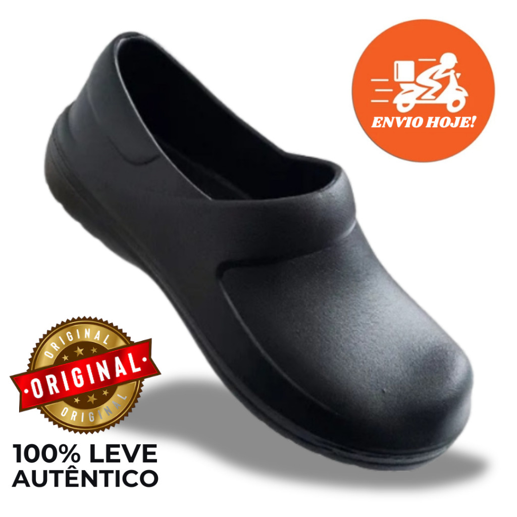 Sapato Fechado EPI Super Leve Enfermeiro, Cozinheira, Copeira, Açougueiro, Saúde 100% Leve e Macio