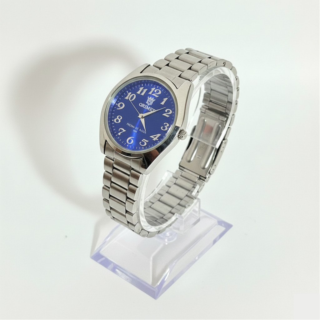 Relógios Orimet A Prova D'água Unissex Luxo De Aço Inoxidável Prata