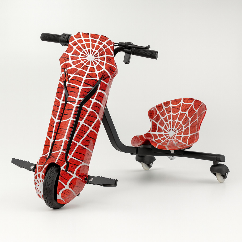 Triciclo Elétrico Drift 250W 36V Bluetooth LED Suporta 100kg 8 Polegadas Painel Digital Bivolt