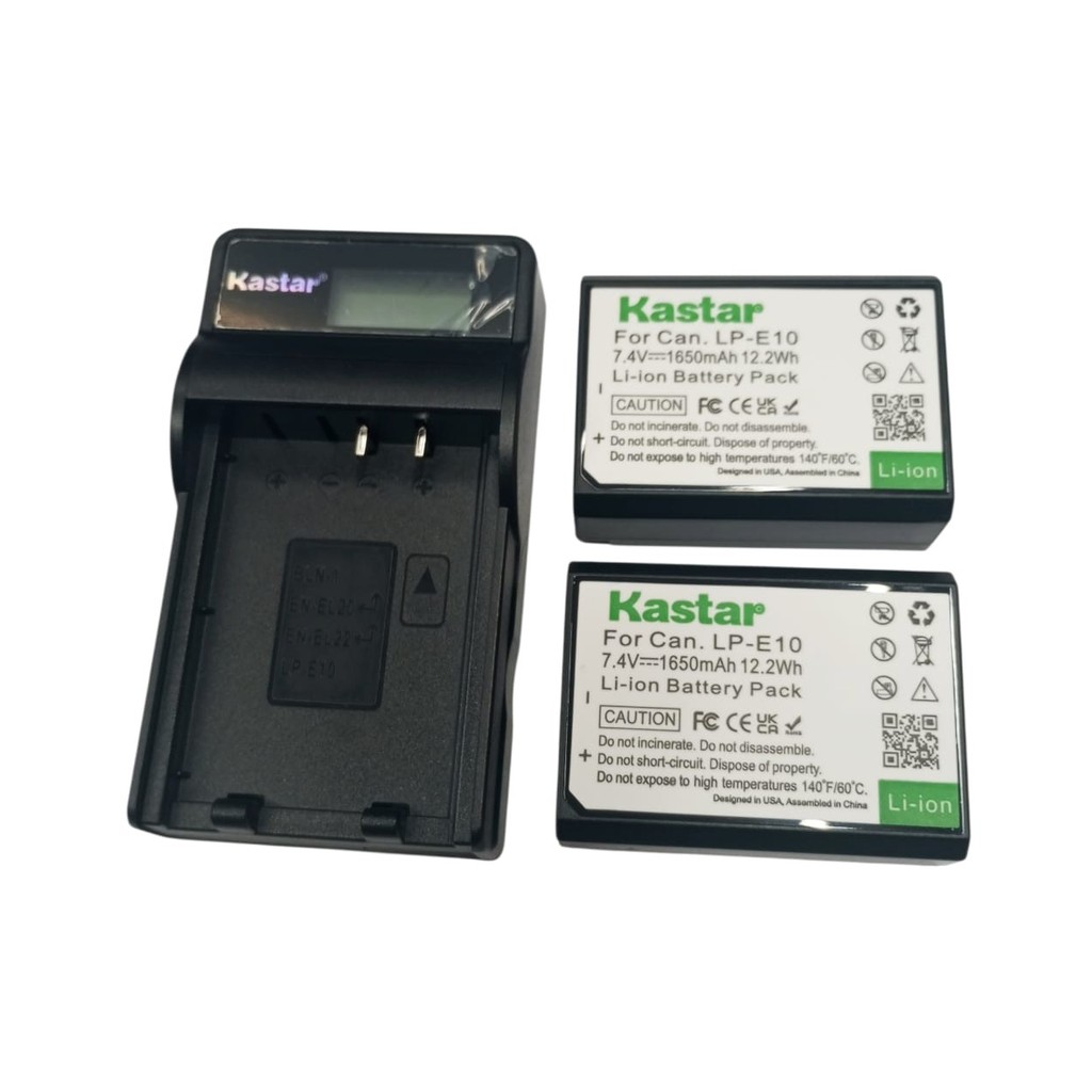Kit 2 Bat Kastar LP-E10 + Carregador + Garantia E Nota Fiscal