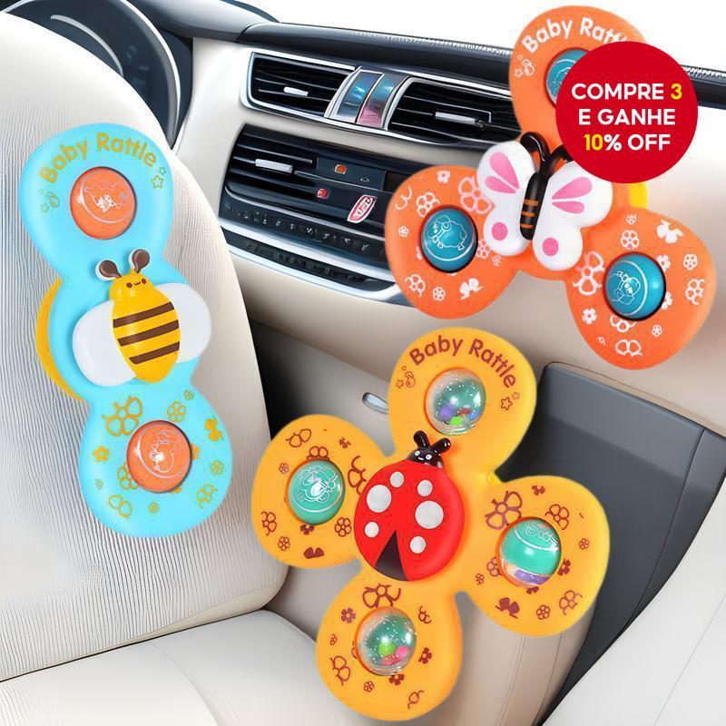 Brinquedo Suspenso Traseiro Para Carro De Bebê-Chocalhos Giratórios Cama Musical , Coaxer Giratório Janela De Bebês