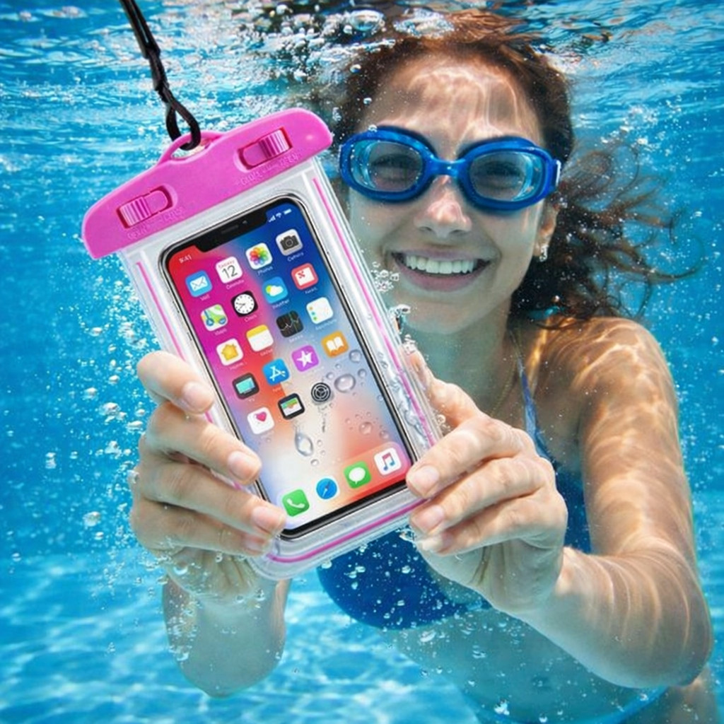Capinha de Celular Prova d’Água Impermeável Capa para Praia Piscina Chuva Universal