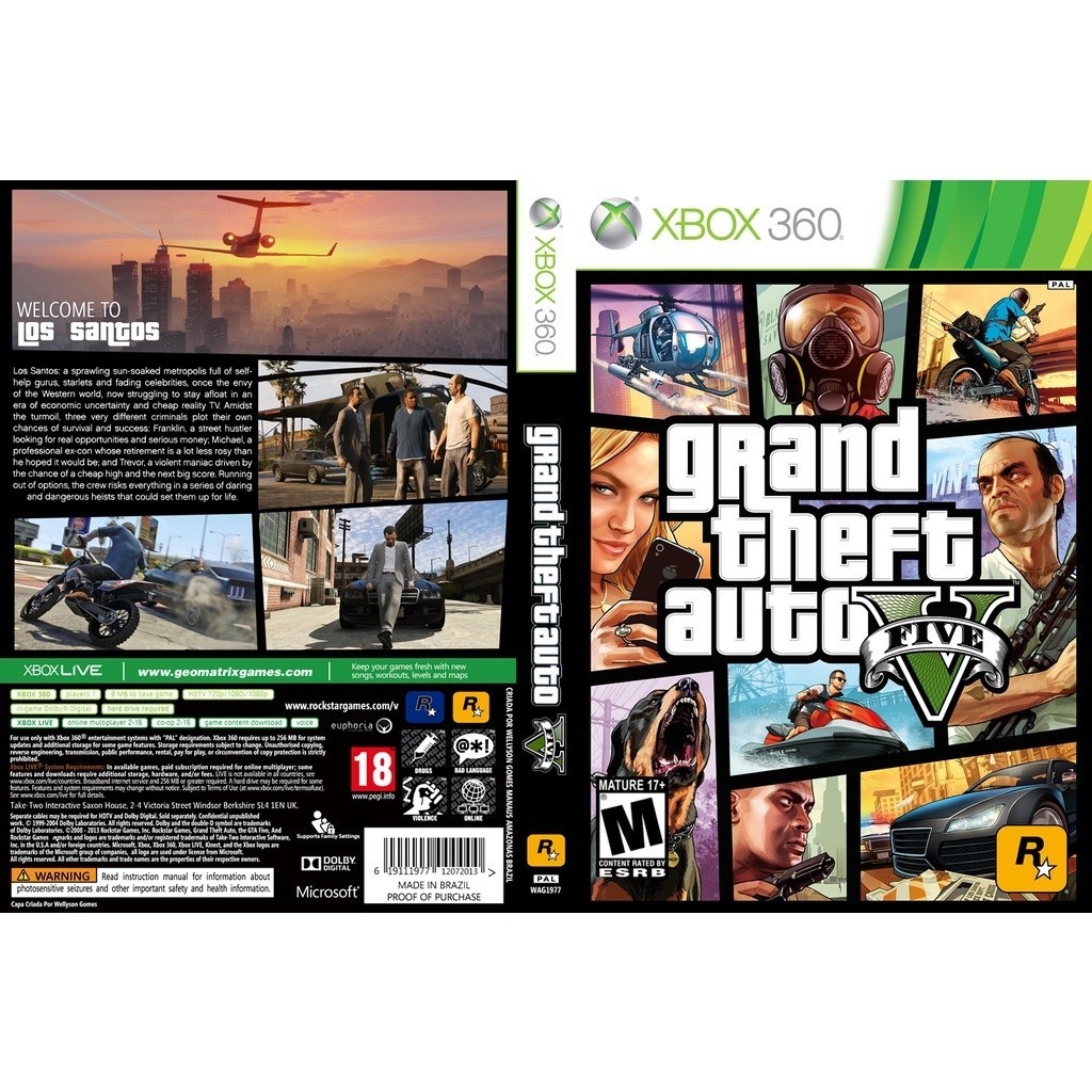 GTA 5 Xbox 360 RGH JTAG - Grand Theft Auto V Legendado PT-BR