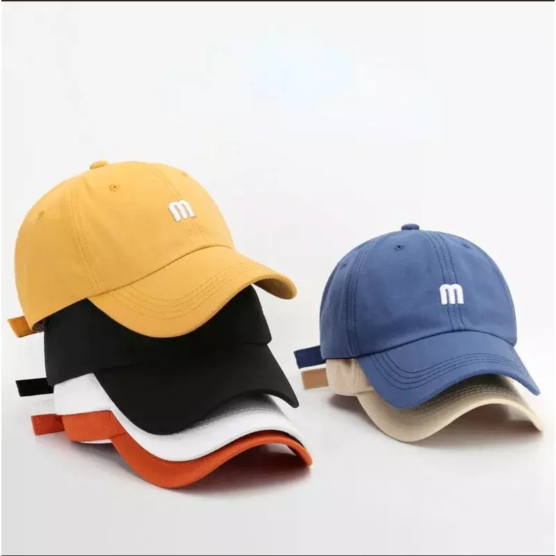 Boné Unissex com Bordado “M” Casual Ajustável Estilo Streetwear Premium