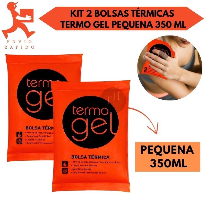 Kit 2 Bolsas Térmicas TermoGel Pequenas Para Compressa Fria Ou Quente Tamanho 350ML