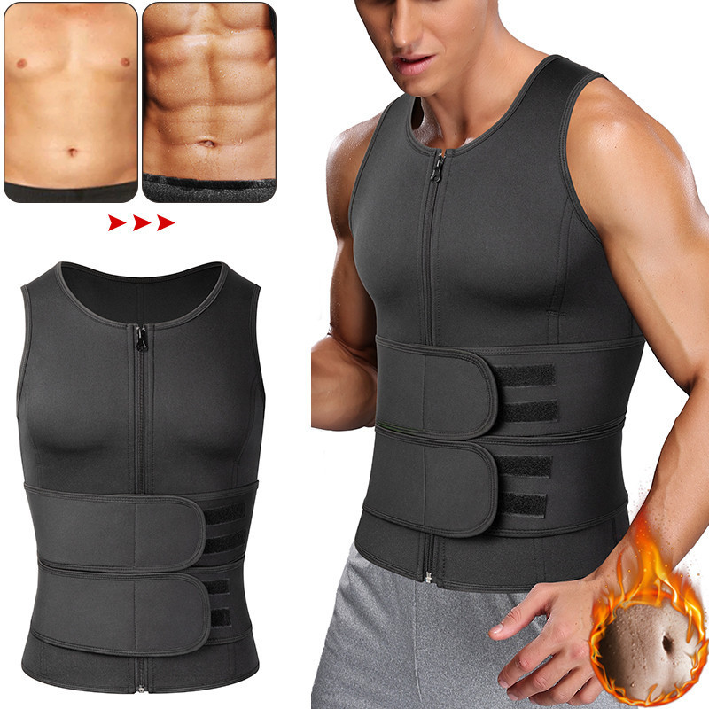 Cinta Abdominal Masculina Modelador Corporal Power Colete Ajustável Redutor De Cintura Sauna JH