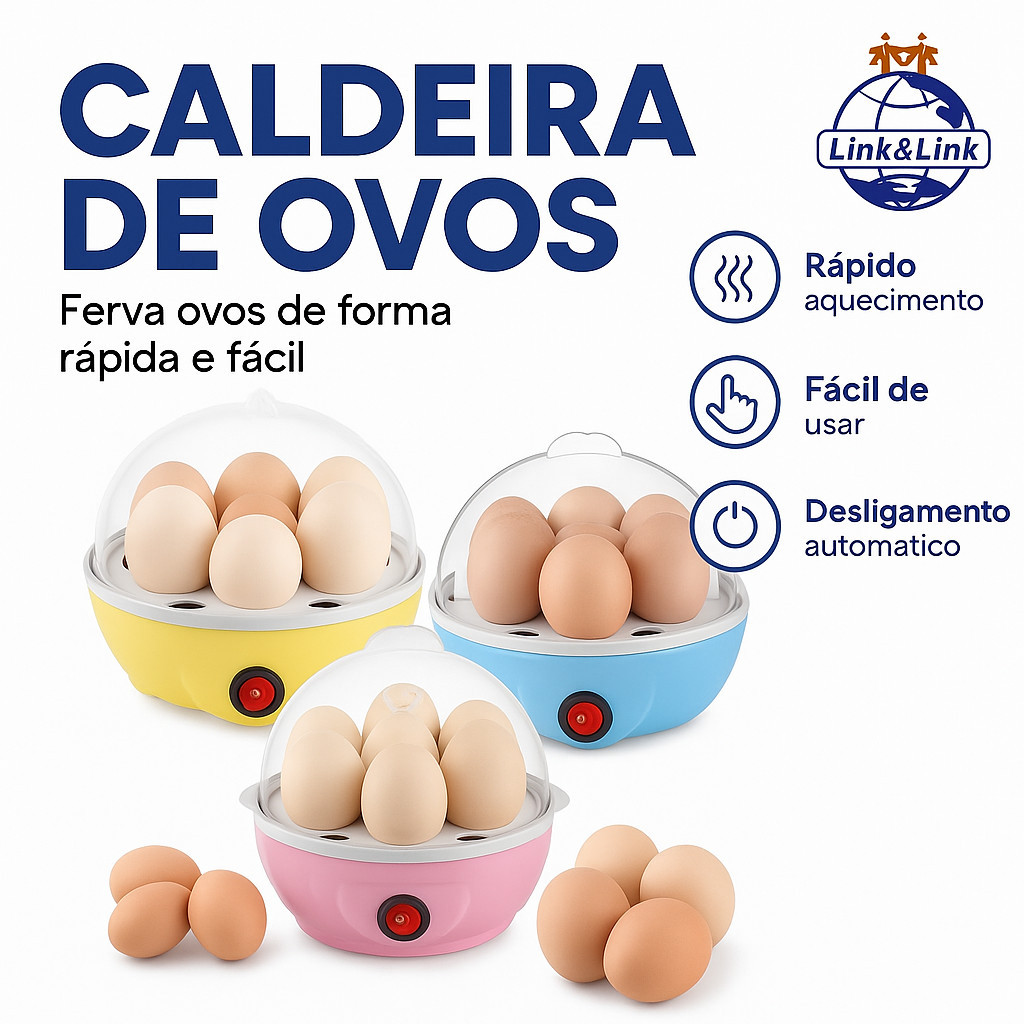 Cozedor de Ovos 110V/220V Elétrico Portátil Cozinha à Vapor Envio Imediato