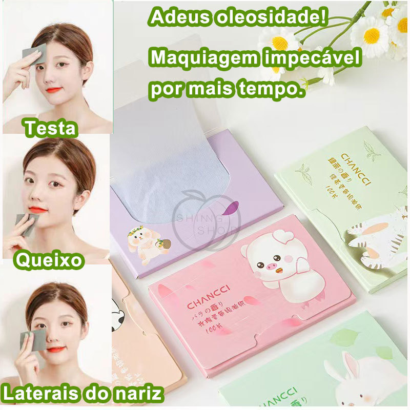 Beleza Mágica Absorvente De Óleo Facial Extração De Papel beleza Controle Cuidados Fragrância Seca 100 Peças