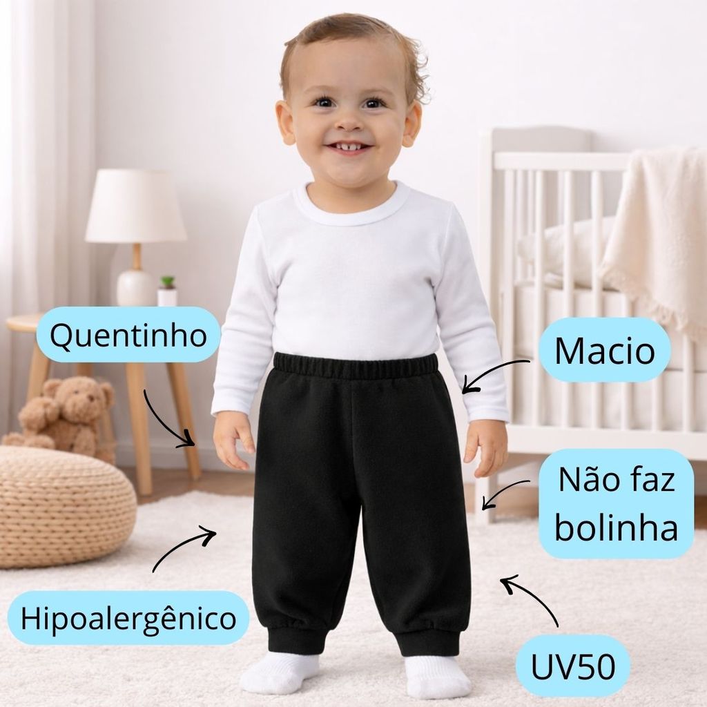 Calça para Bebê Soft Quentinho UV50 Menina e Menino