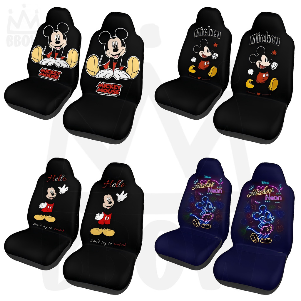 Capa Universal Para Assento De Carro Do Mickey Mouse , Protetor Assentos Dianteiros , Adequado , Sedan SUV , Caminhão