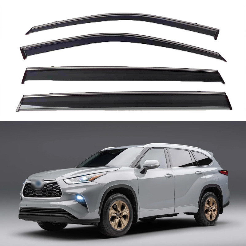 Adequado para 22 Toyota Henlander/21 Crown Land Rain Blocks Porta Defletor de chuva Decoração modificada Produtos de alt