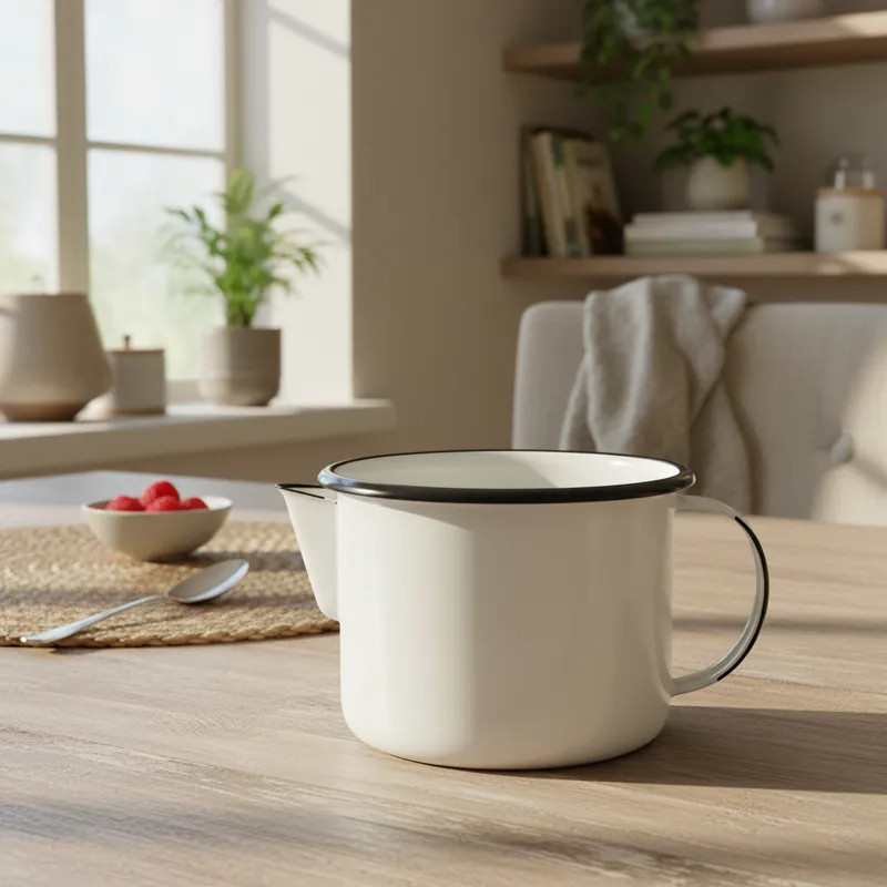Leiteira Caneca Esmaltada N°12- 1000ml - Original - Compatibilidade: Fogão a gás, lenha, elétrico e indução.