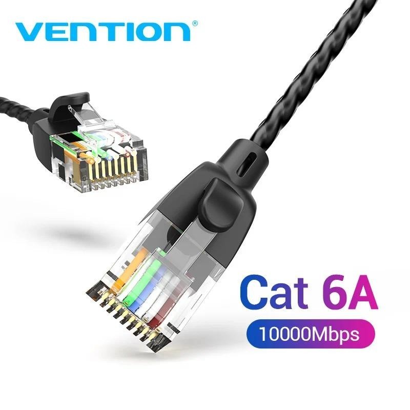 Vention Cabo Ethernet 10 Gbps RJ45 Slim Patch Cord Cabo De Internet Para Laptop PC PS5 PS4 Xbox Cabo