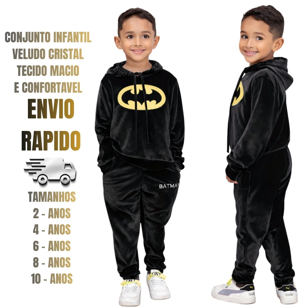 CONJUNTO INFANTIL VELUDO MENINO INVERNO E MEIO ESTAÇÃO