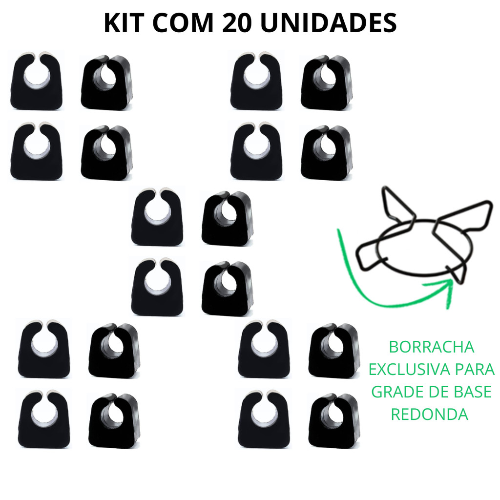 Borracha Suporte da Trempe Grade Cooktop Fogão Atlas Consul Continental Itatiaia Mondial Fischer