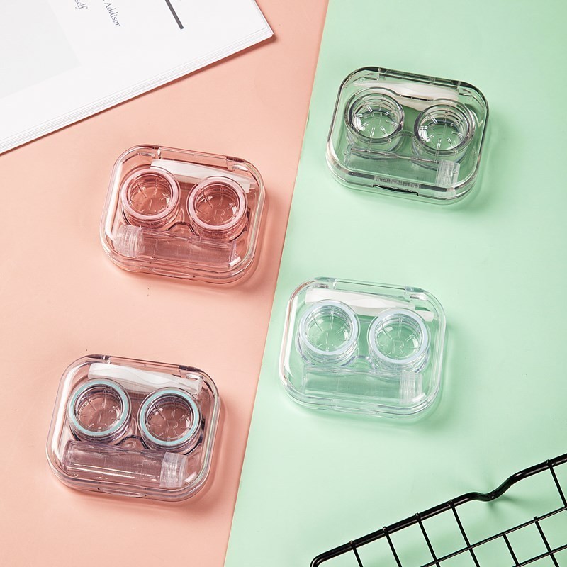 Estojo Para Lentes De Contato Eyeshare , Caixa Transparente Cuidados Com Ferramentas De Armazenamento De