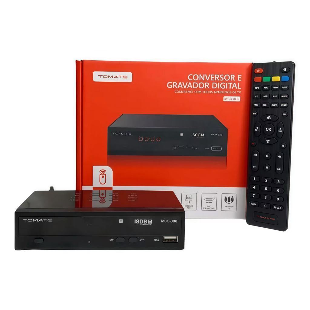 Conversor Gravador Digital TOMATE MCD-888 HD USB HDMI RCA Digital MCD-888