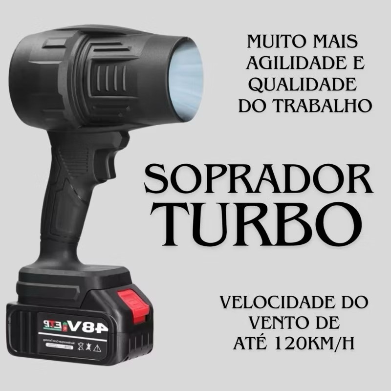 Secador de cabelo turbo portátil recarregável com bateria de 48V e estojo de armazenamento